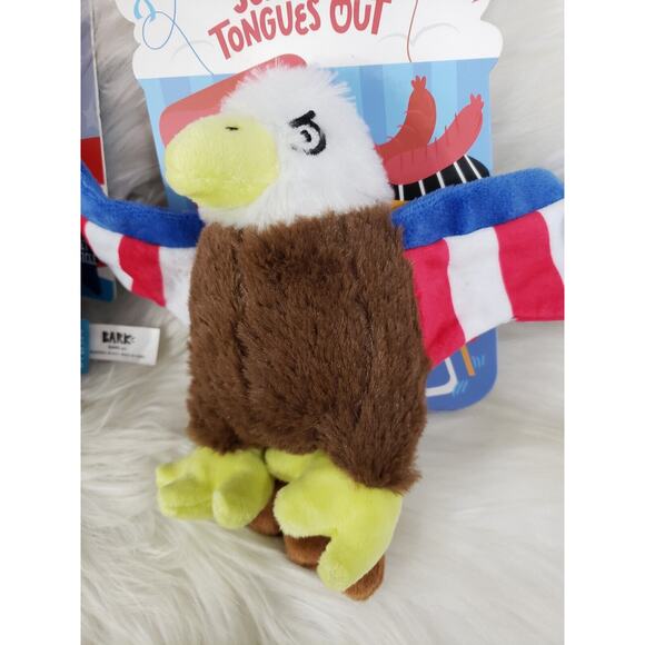 NEW LOT Bark Box Regal The Eagle Dog Toy CRAZY CRINKLE squeak 4th july american - Picture 3 of 6
